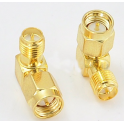 SMA male to RP-SMA male center Right Angle 90 Deg